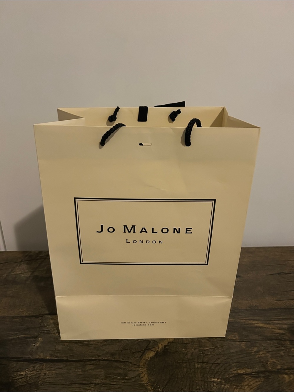 Jo Malone Cream Gift Bag with Black Rope Handles